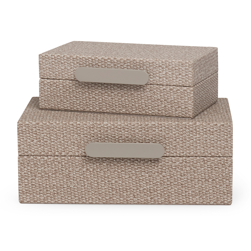 KIT CAIXAS EM MDF COM REVESTIMENTO EM PU – 2 PÇS