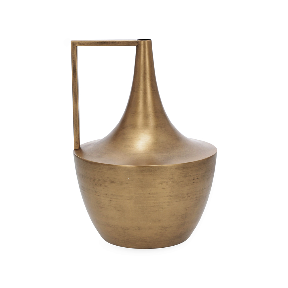 VASO EM METAL DOURADO