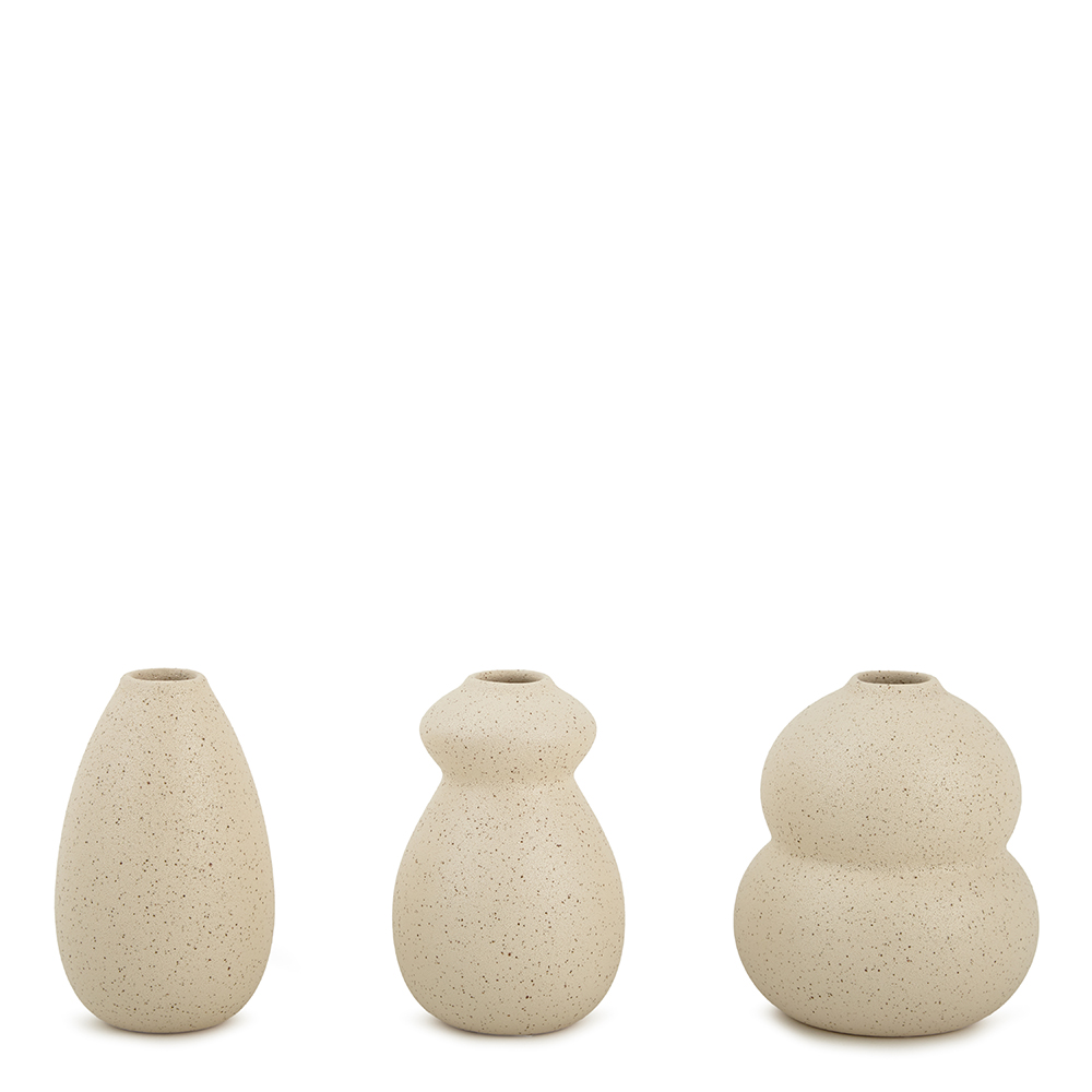 Kit Minivasos Em Cerâmica – 3 Pçs